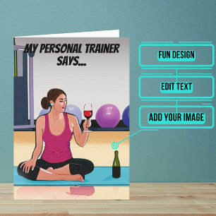 Carte Personal Trainer dit à Hydrate Gym Anniversaire