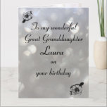Carte Personalised Great Granddaughter Birthday<br><div class="desc">Stylish personalised Birthday Greeting Card for Great Granddaughter</div>
