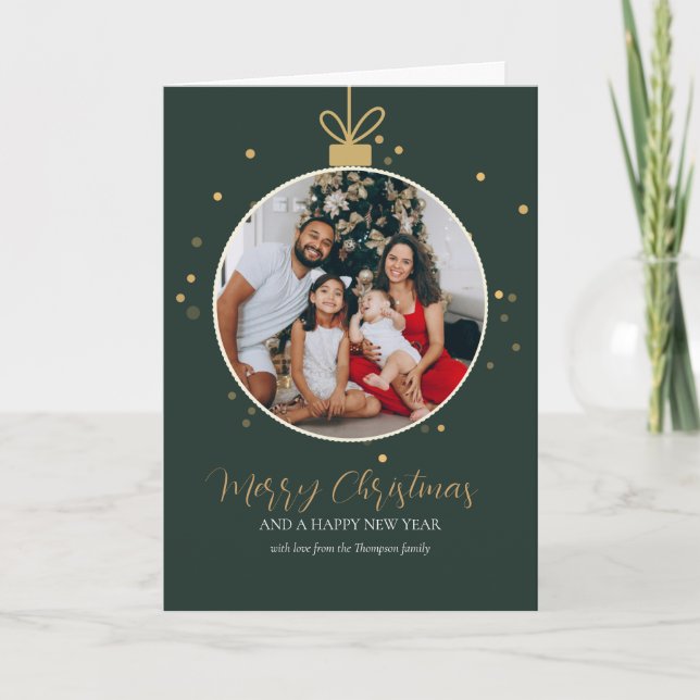 Carte Personalised luxury modern family photo Christmas  (Devant)