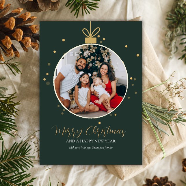 Carte Personalised luxury modern family photo Christmas  (Créateur téléchargé)