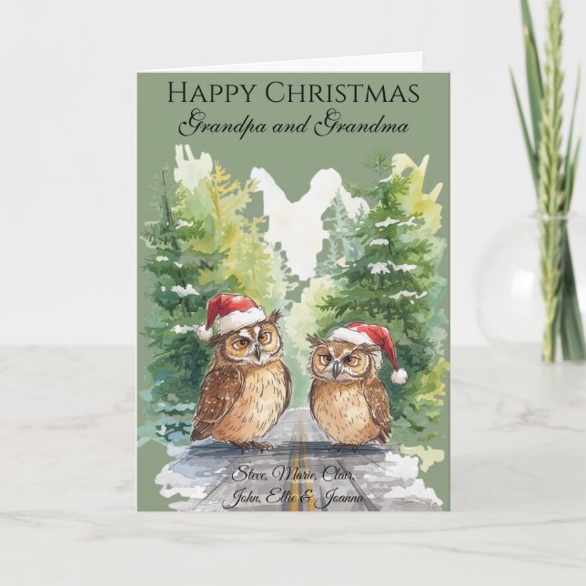 Carte Personalised Photo Christmas Card for Grandparents (Devant)