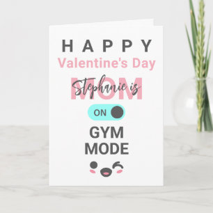 Carte Personalisée Maman est en mode gym pour la Saint-V