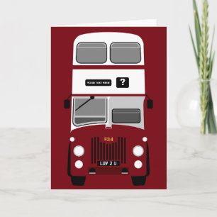 Carte Personalize Old Oldham Double Decker Bus