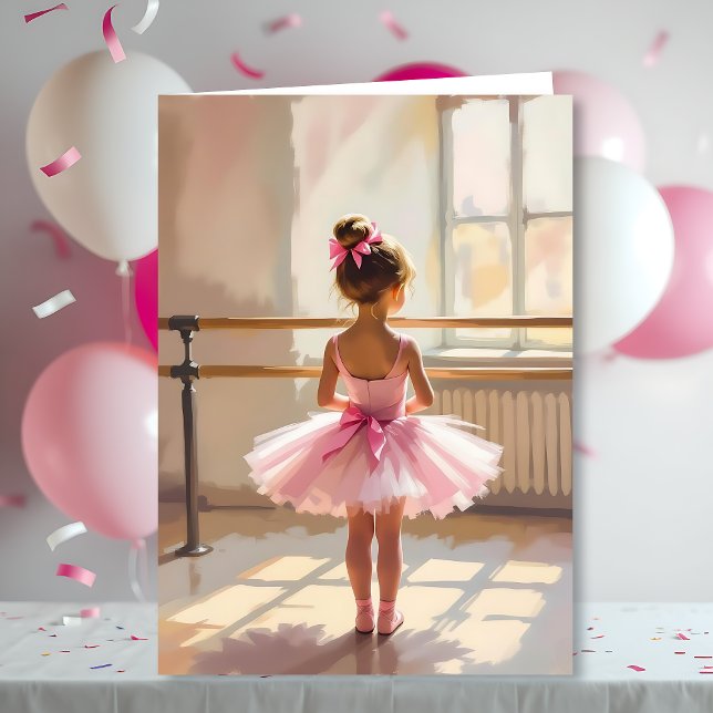 Carte Personalized Ballet Birthday + Coloring Page (Créateur téléchargé)