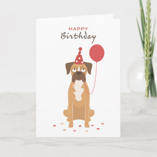 Carte Personalized Boxer Birthday Card, boxer lover card