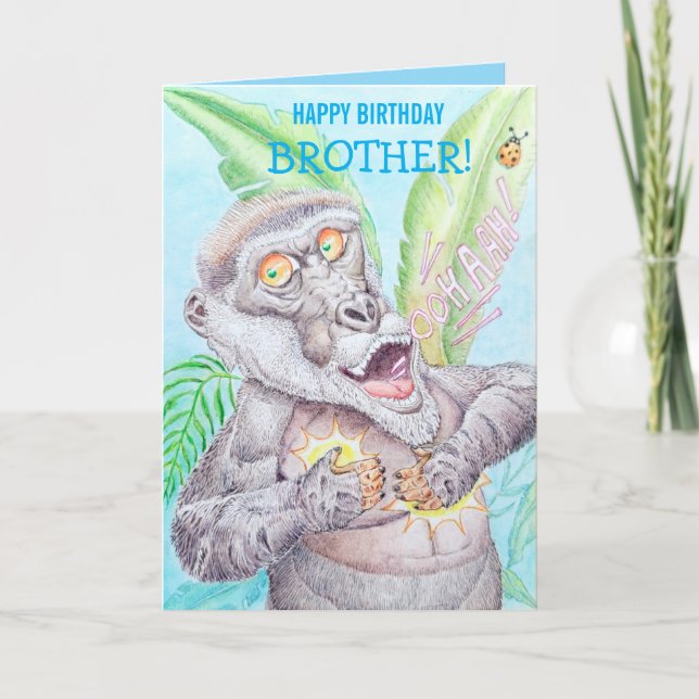 Carte Personalized Brother's Birthday Greeting Card  (Devant)
