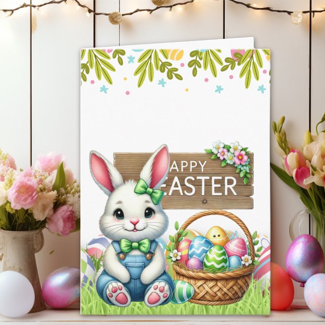 Carte Personalized Bunny-Themed Easter Card  (Créateur téléchargé)