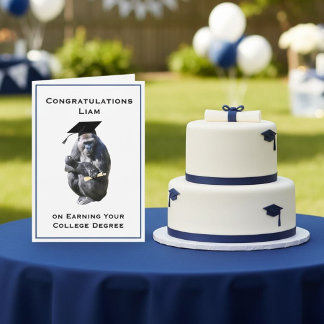 Carte Personalized Congratulations Degree Funny Gorilla