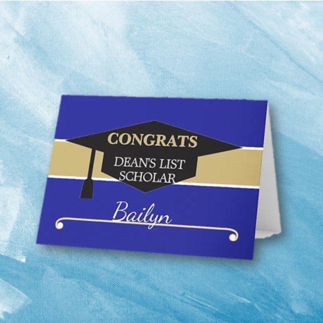 Carte Personalized DEAN'S LIST Scholar congrats card (Créateur téléchargé)