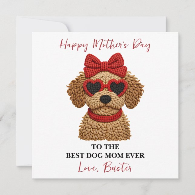 Carte Personalized Dog Name – Happy Mother’s Day  (Devant)