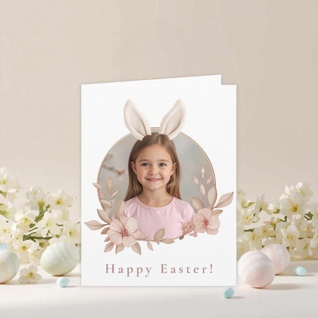 Carte Personalized Easter Bunny Photo Greeting Card (Créateur téléchargé)