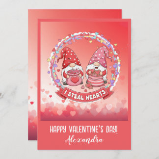 Carte Personalized Funny Gnome Valentine 