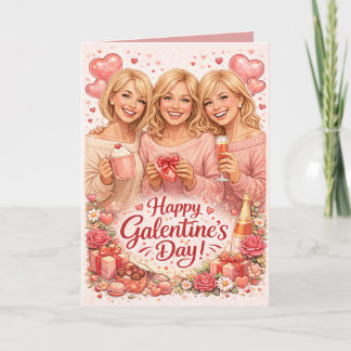 Carte Personalized Galentine's Day Card Blondes