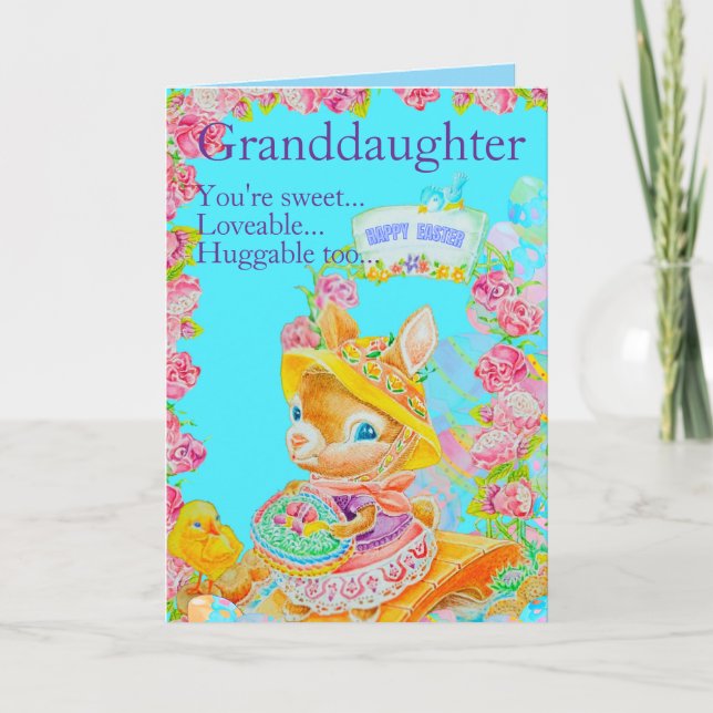 Carte Personalized Granddaughter's Easter Greeting Card  (Devant)