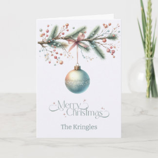 Carte Personalized Hanging Ornament Christmas Card