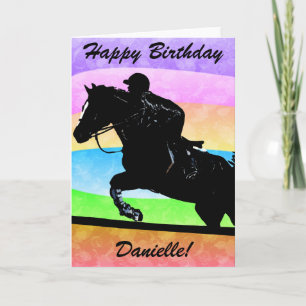 Carte Personalized Happy Birthday Horse Card