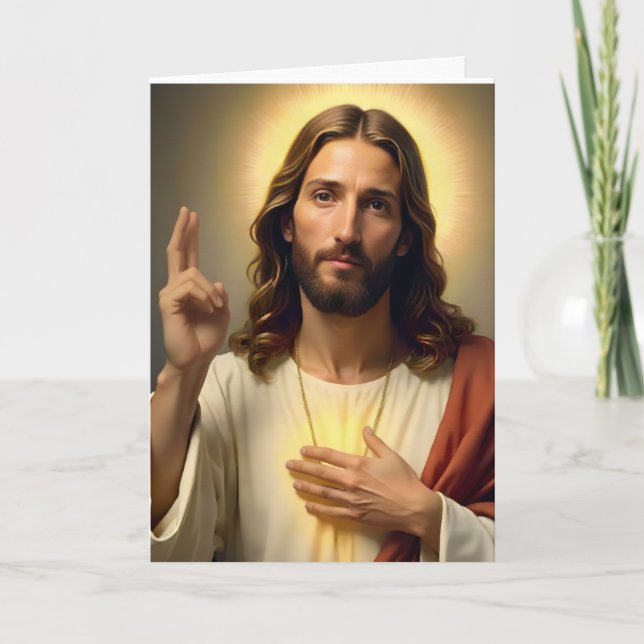 Carte Personalized Jesus 2 Christmas Card (Devant)