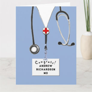 Carte personalized medical school graduation card