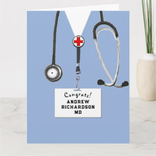 Carte personalized medical school graduation card