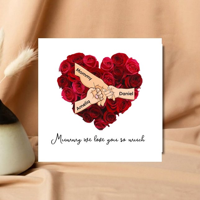 Carte Personalized Mummy We Love You Mother's Day Card (Créateur téléchargé)