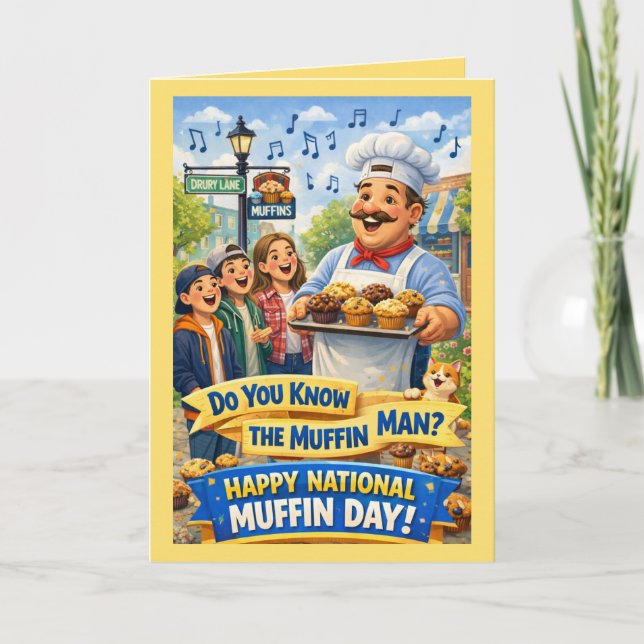 Carte Personalized National Muffin Day Greeting Card (Devant)