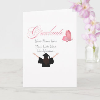 Carte Personalized Pink Graduate Gift, Custom Name 