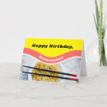 Carte Personalized Ramen Noodles Packet Funny Birthday<br><div class="desc">This funny greeting card is perfect for creating a personalized card for birthdays and other occasions. It has the look of a packet of ramen noodles. The yellow and red graphics are ready to be customized with your own greeting and name to create personalized cards for birthdays or any occasion....</div>
