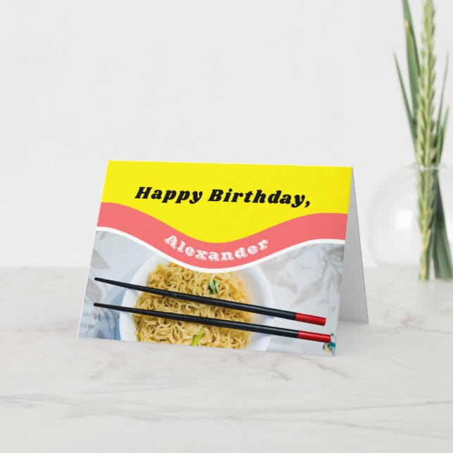 Carte Personalized Ramen Noodles Packet Funny Birthday (Devant)