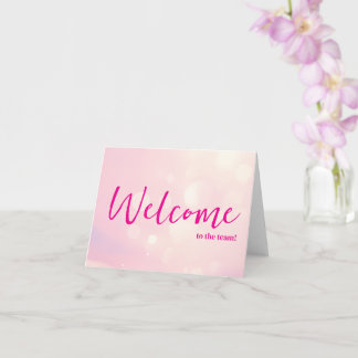 Carte Personalized simple Elegant Welcome to the team