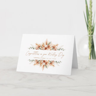 Carte Personalized Wedding Congratulations Terracotta 