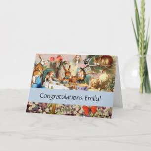 Carte Personnages de la fête du thé Alice in Wonderland