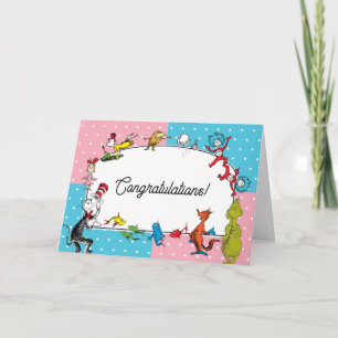 Carte Personnages de livres de Dr Seuss   Félicitations 