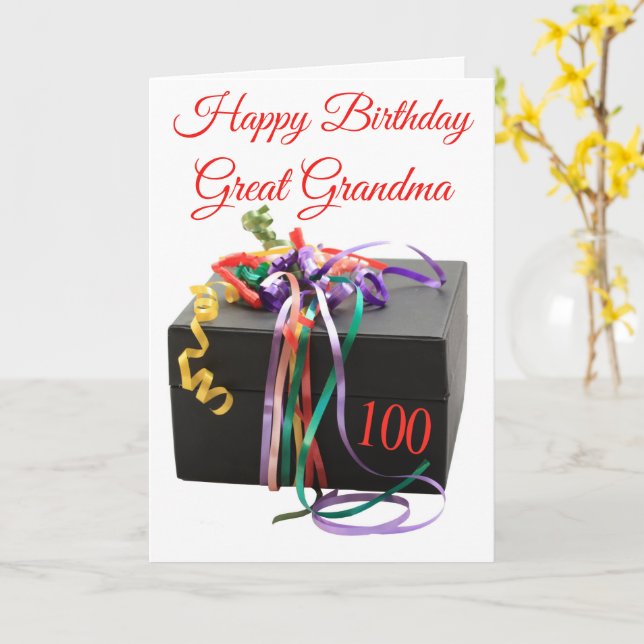 Carte personnalisable 100e anniversaire (Fleur jaune)