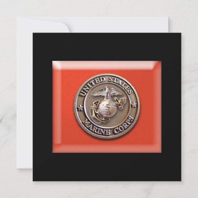 Carte personnalisable 3D USMC Seal pour n'importe  (Devant)