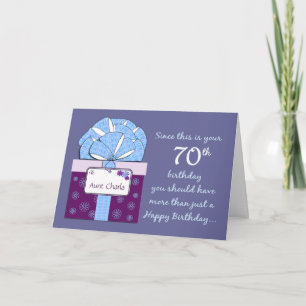 Carte personnalisable 70e anniversaire