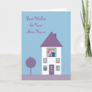 Carte Personnalisable à la maison mignon de couples et