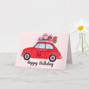 Carte Personnalisable Anniversaire Retro Fiat 500
