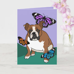 Carte personnalisable Bouledogue Anglais