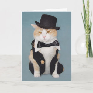Carte Personnalisable Chat Formel Funny / Kitty