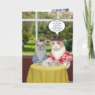 Carte Personnalisable Chat Funny Anniversaire pour Femme