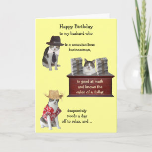 Carte Personnalisable Chat Funny Homme Anniversaire