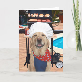 Carte Personnalisable Chien drôle/Fête des pères de labo
