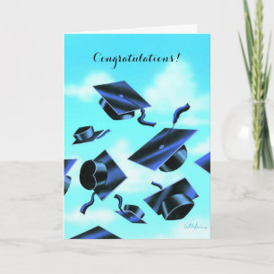 Carte personnalisable Colorful casquette graduatio