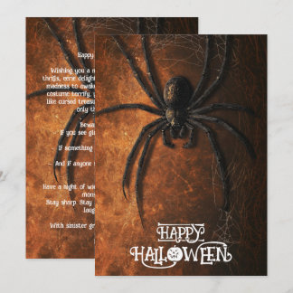 Carte personnalisable d'araignée géante pour un jo