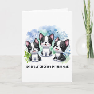 Carte personnalisable de Boston Terrier - Choisiss