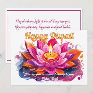 Carte personnalisable de Diwali Diya Dreams