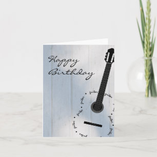 Carte personnalisable de guitare
