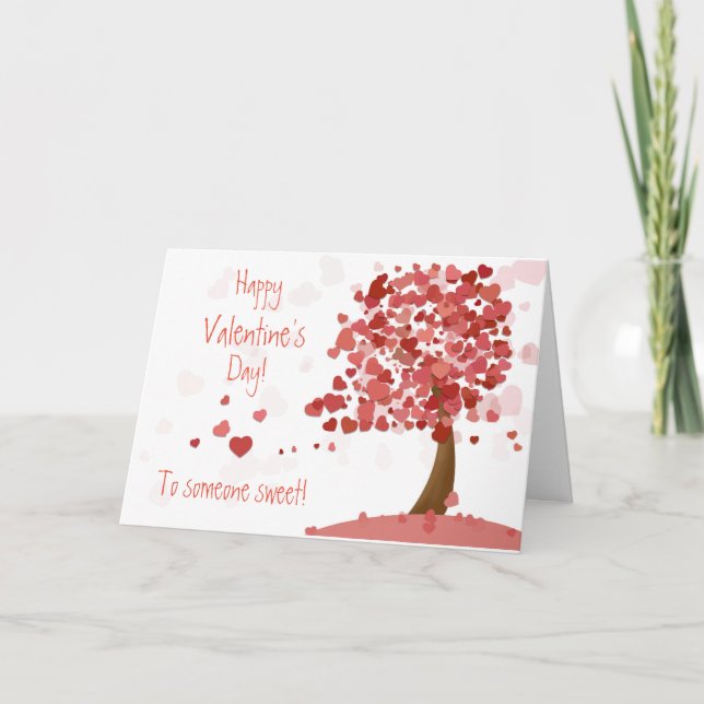Carte personnalisable de la Saint-Valentin Arbre d (Devant)