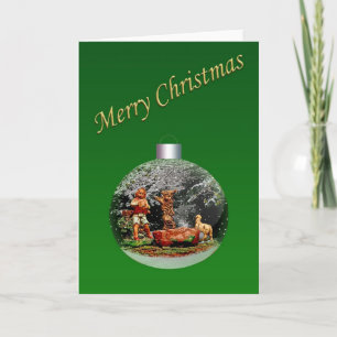 Carte personnalisable de la scène de Noël Nativité