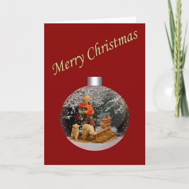 Carte personnalisable de la scène de Noël Nativité (Devant)